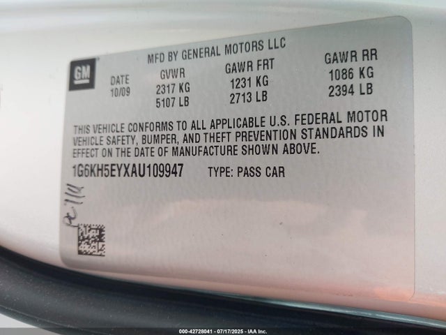 2010 CADILLAC DTS 1G6KH5EYXAU109947 Photo 8