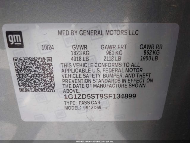 2025 CHEVROLET MALIBU 1G1ZD5ST9SF134899 Photo 8