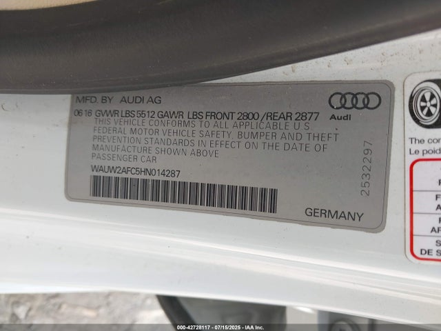 2017 AUDI A7 WAUW2AFC5HN014287 Photo 8