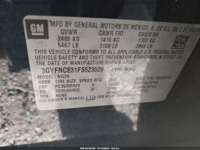 2015 CADILLAC SRX 3GYFNCE31FS623509 Photo 8