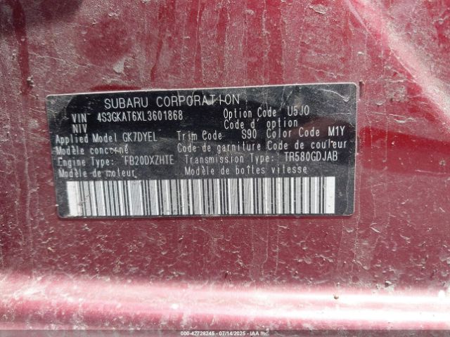 2020 SUBARU IMPREZA 4S3GKAT6XL3601868 Photo 8