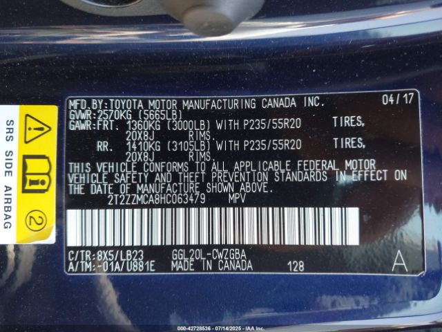 2017 LEXUS RX 350 2T2ZZMCA8HC063479 Photo 8