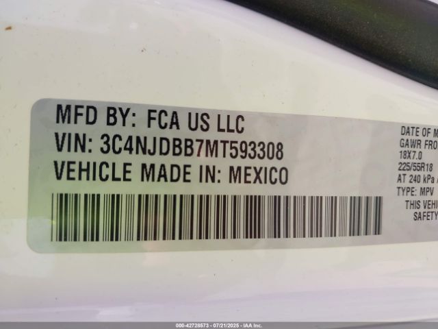 2021 JEEP COMPASS 3C4NJDBB7MT593308 Photo 8