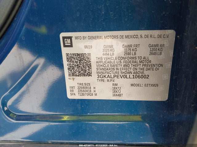 3GKALPEV0LL106002 GMC lyx