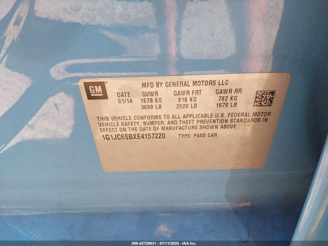 1G1JC6SBXE4157220 Chevrolet LUV