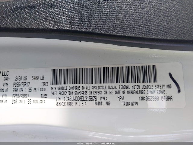 1C4BJWDG0EL315676 Jeep Wrangler