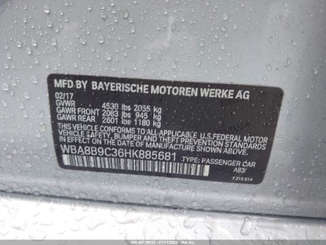 2017 BMW 330I WBA8B9C36HK885681 Photo 8