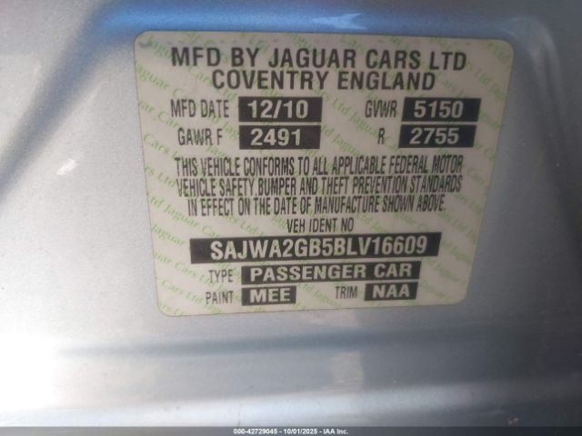 2011 JAGUAR XJ SAJWA2GB5BLV16609 Photo 8