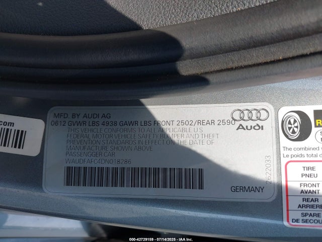 2013 AUDI A6 WAUDFAFC4DN018286 Photo 8