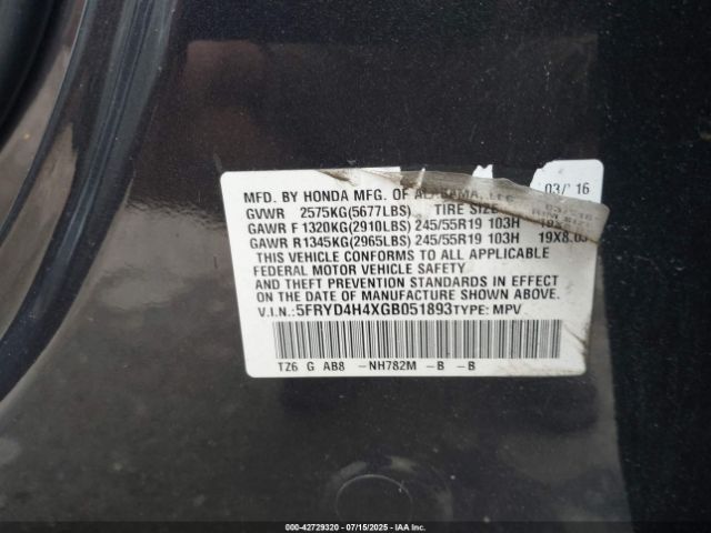 2016 ACURA MDX 5FRYD4H4XGB051893 Photo 8