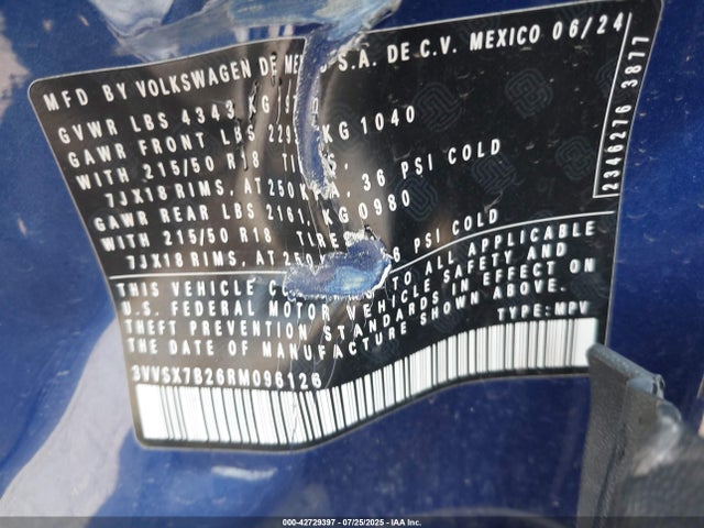 Volkswagen tsi 2024 3VVSX7B26RM096126 Image 9