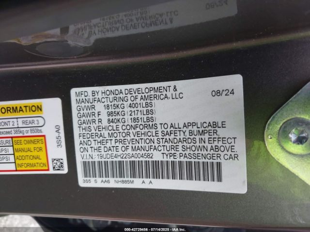 2025 ACURA INTEGRA 19UDE4H22SA004582 Photo 8