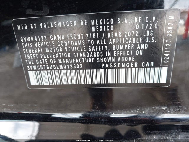 Volkswagen 1.4 tsi 2020 3VWCB7BU8LM018602 Image 9