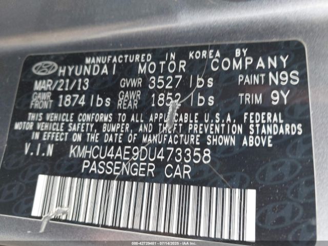 2013 HYUNDAI ACCENT KMHCU4AE9DU473358 Photo 8