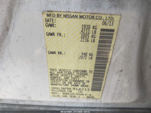 2013 NISSAN ALTIMA 1N4AL3AP3DC914715 Photo 8