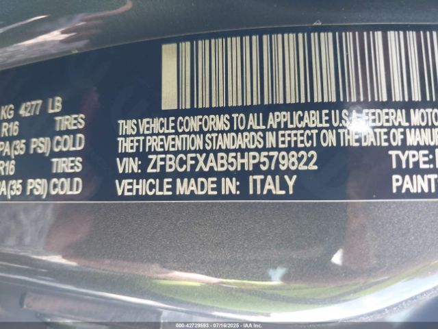 2017 FIAT 500X ZFBCFXAB5HP579822 Photo 8