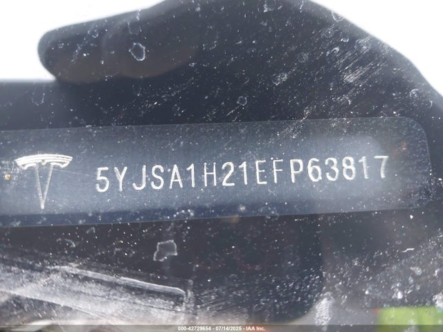 5YJSA1H21EFP63817 Tesla MODEL S