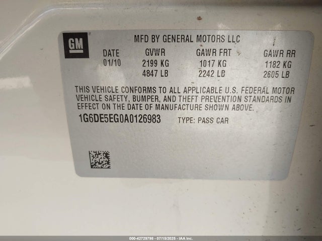 2010 CADILLAC CTS 1G6DE5EG0A0126983 Photo 8