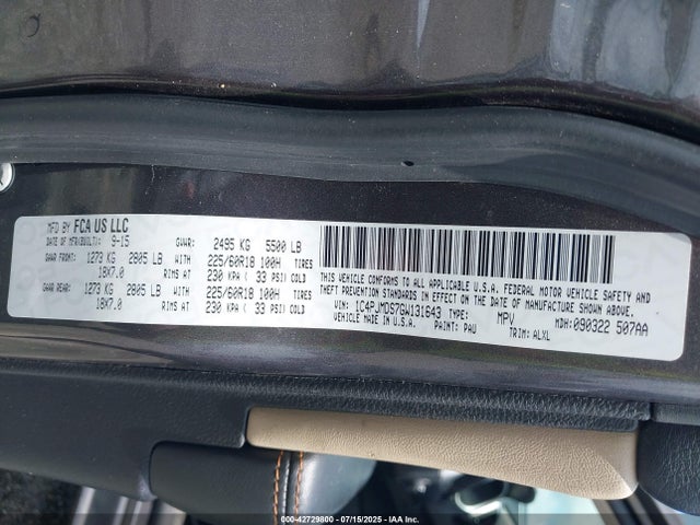 1C4PJMDS7GW131643 Jeep Cherokee