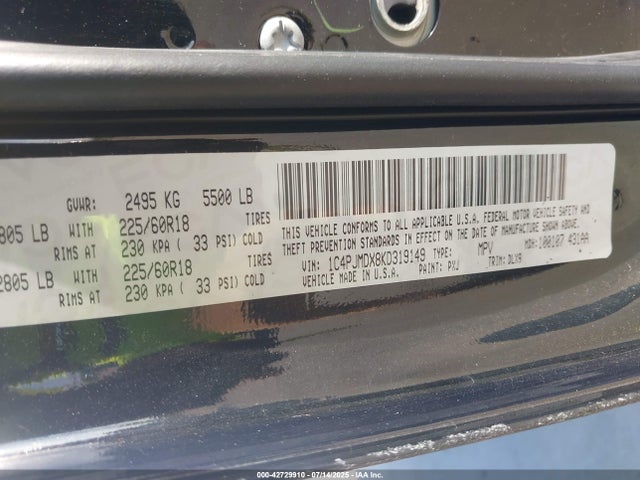 Jeep Cherokee 2019 1C4PJMDX8KD319149 Image 9