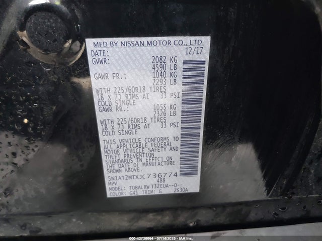 5N1AT2MTXJC736774 Nissan 2018