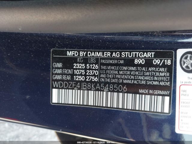 2019 MERCEDES-BENZ E 300 WDDZF4JB8KA548506 Photo 8