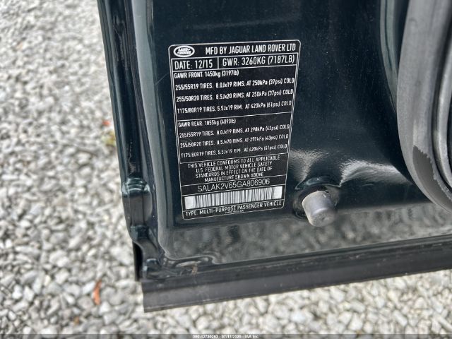 2016 LAND ROVER LR4 SALAK2V65GA806906 Photo 8