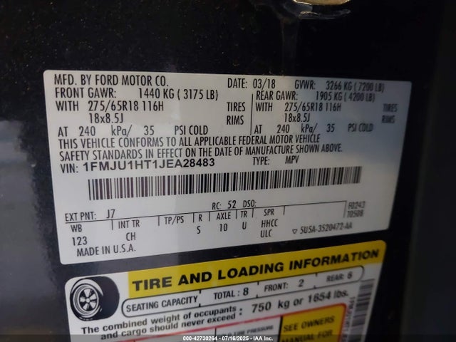 1FMJU1HT1JEA28483 Ford 3.5l gtdi