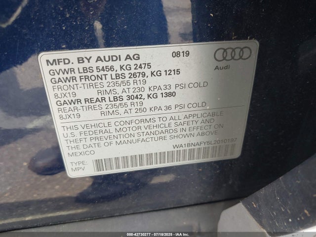 2020 AUDI Q5 WA1BNAFY5L2010197 Photo 8
