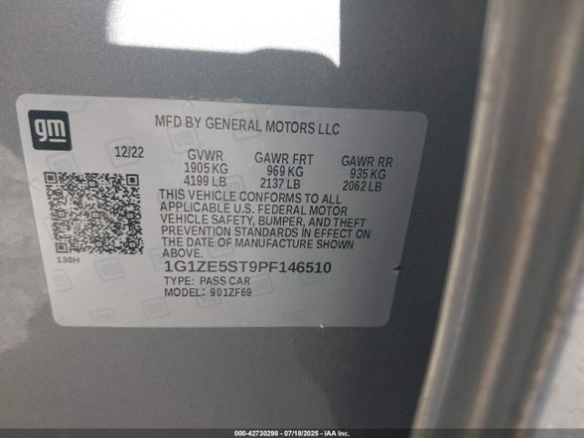 2023 CHEVROLET MALIBU 1G1ZE5ST9PF146510 Photo 8