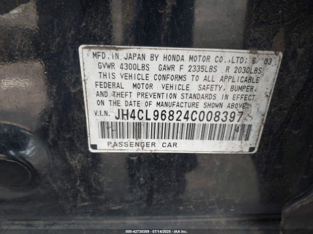 2004 ACURA TSX JH4CL96824C008397 Photo 8