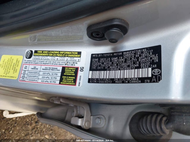 2T1BURHE1HC890012 Toyota 2zr-fe