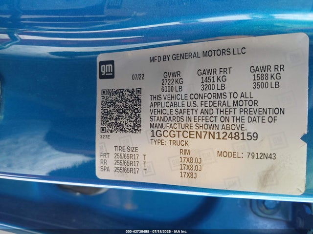 1GCGTCEN7N1248159 Chevrolet lgz