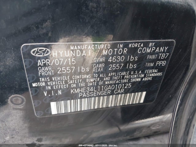 Hyundai dohc gdi nu 2016 KMHE34L11GA010125 Image 9
