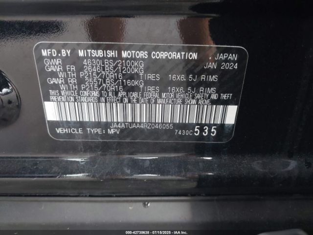 2024 MITSUBISHI ECLIPSE CROSS JA4ATUAA4RZ046055 Photo 8