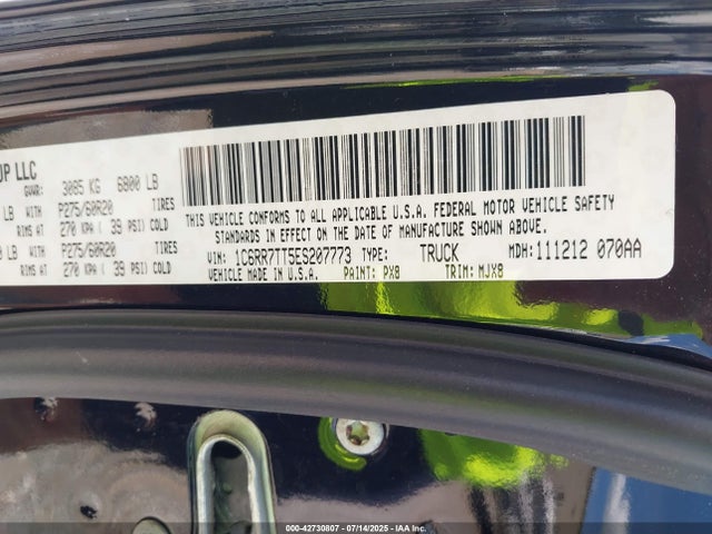 RAM 1500 2014 1C6RR7TT5ES207773 Image 9