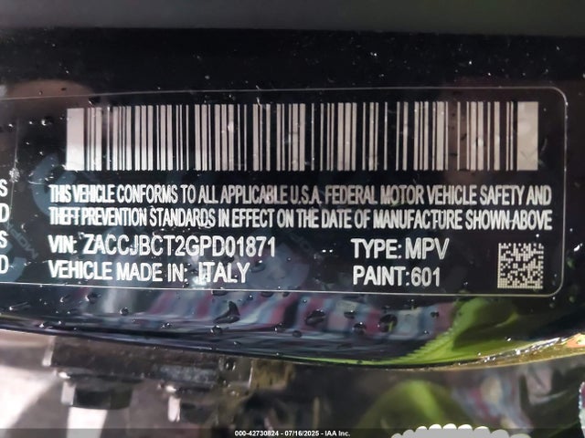 ZACCJBCT2GPD01871 Jeep Renegade