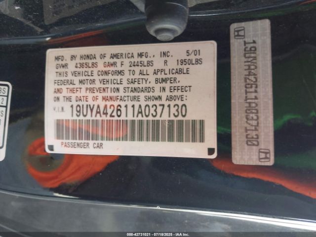 2001 ACURA CL 19UYA42611A037130 Photo 8