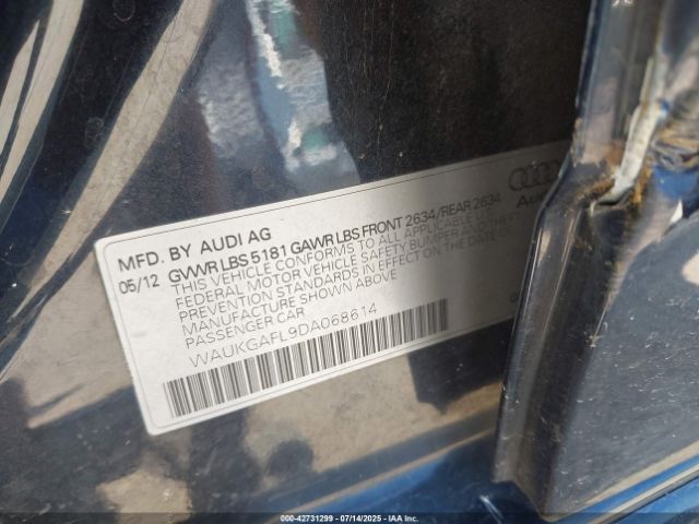2013 AUDI S4 WAUKGAFL9DA068614 Photo 8
