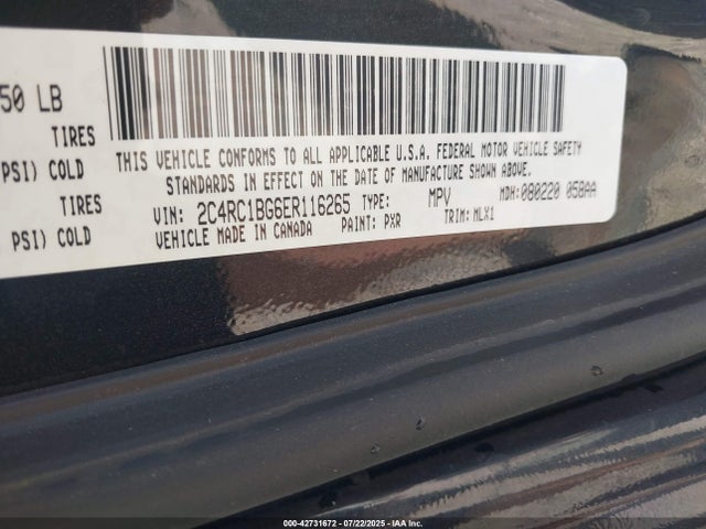 Chrysler 2014 2014 2C4RC1BG6ER116265 Image 9