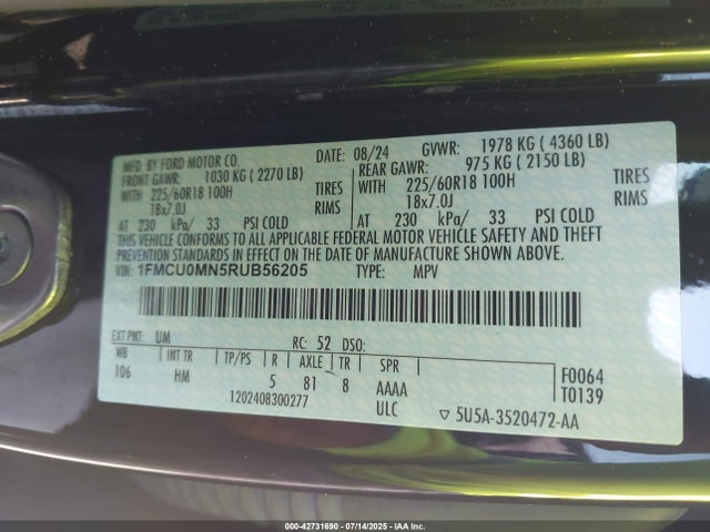 Ford dragon gtdi 2024 1FMCU0MN5RUB56205 Image 9