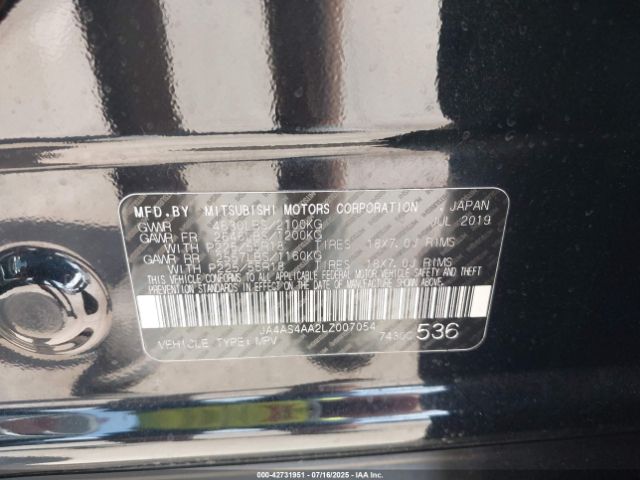 2020 MITSUBISHI ECLIPSE CROSS JA4AS4AA2LZ007054 Photo 8