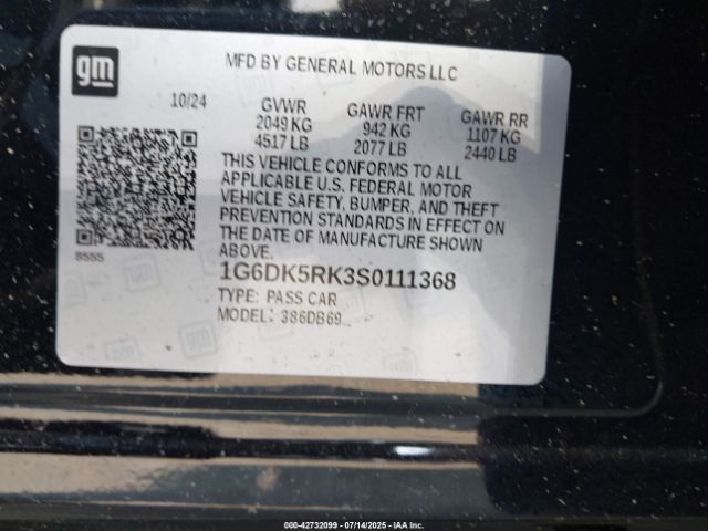 2025 CADILLAC CT4 1G6DK5RK3S0111368 Photo 8