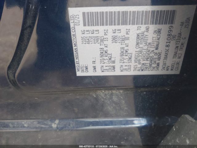 2025 NISSAN ROGUE 5N1BT3BAXSC810899 Photo 8