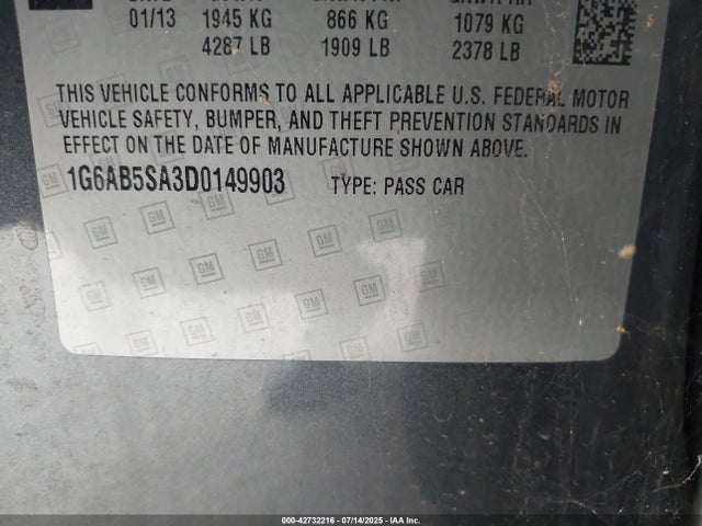 2013 CADILLAC ATS 1G6AB5SA3D0149903 Photo 8