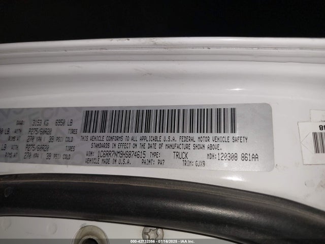 1C6RR7NM9HS874615 RAM 1500