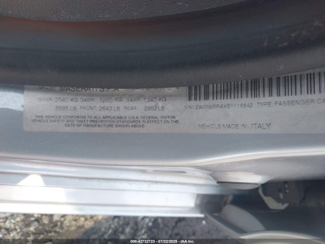 2014 MASERATI QUATTROPORTE ZAM56RRAXE1116842 Photo 8