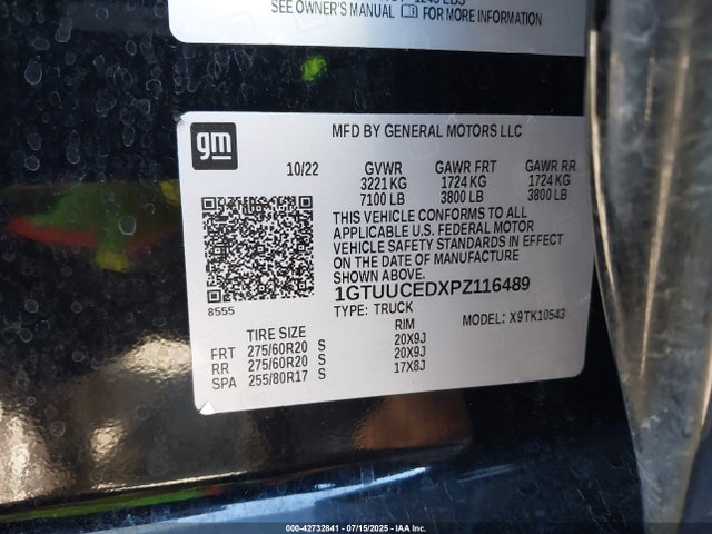 1GTUUCEDXPZ116489 GMC l84