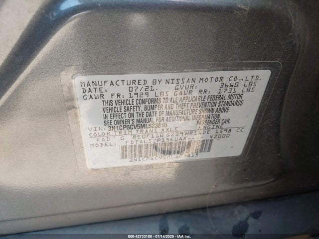 3N1CP5CV5ML523815 Nissan 2021