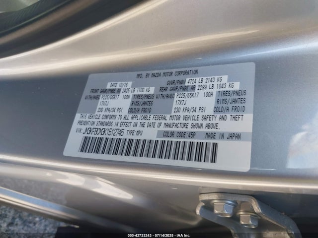 Mazda py cylinder deactivation 2019 JM3KFBCM3K1512745 Image 9